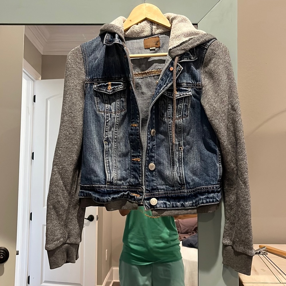American eagle cotton and jean material jacket